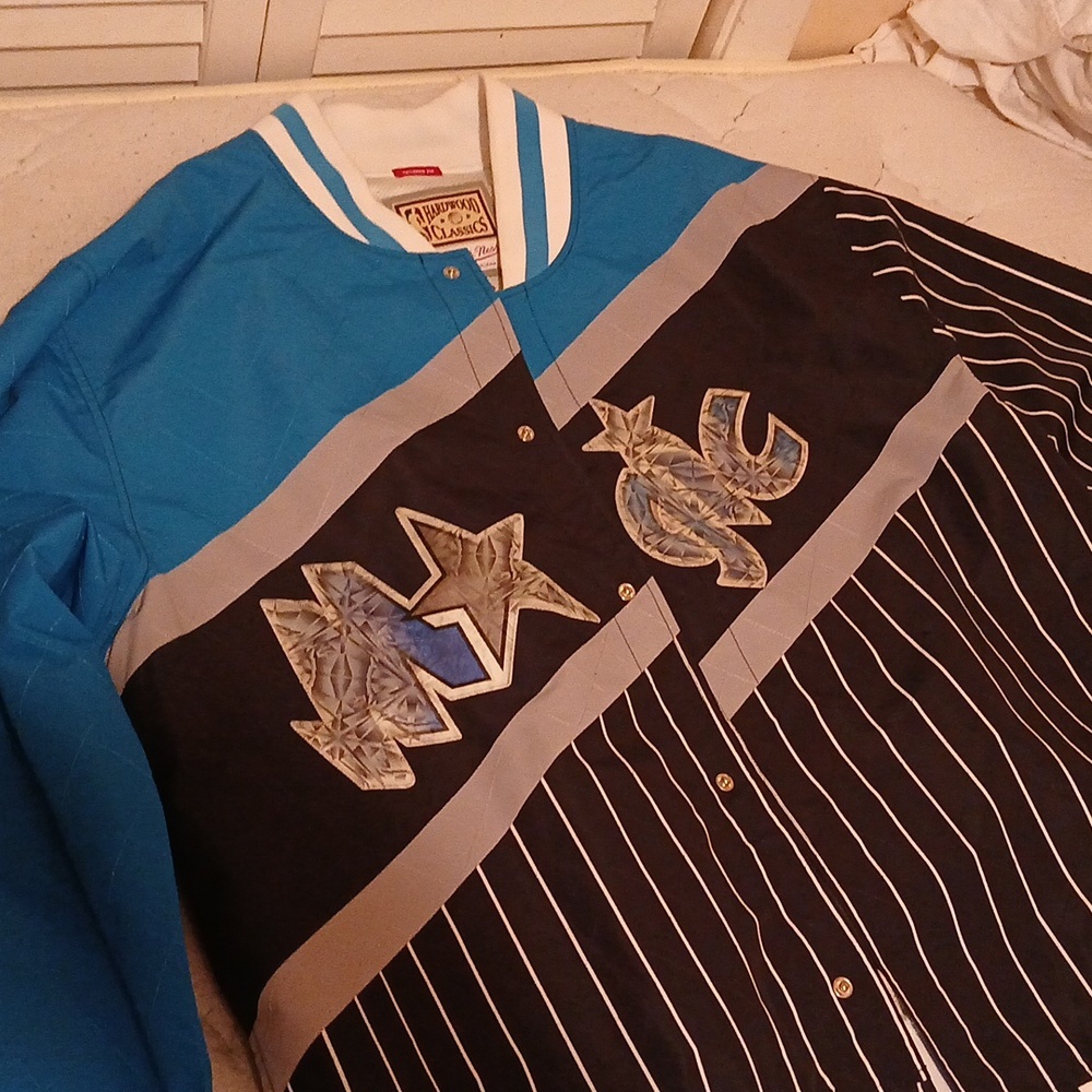 Mitchell and ness orlando magic warmup jacket